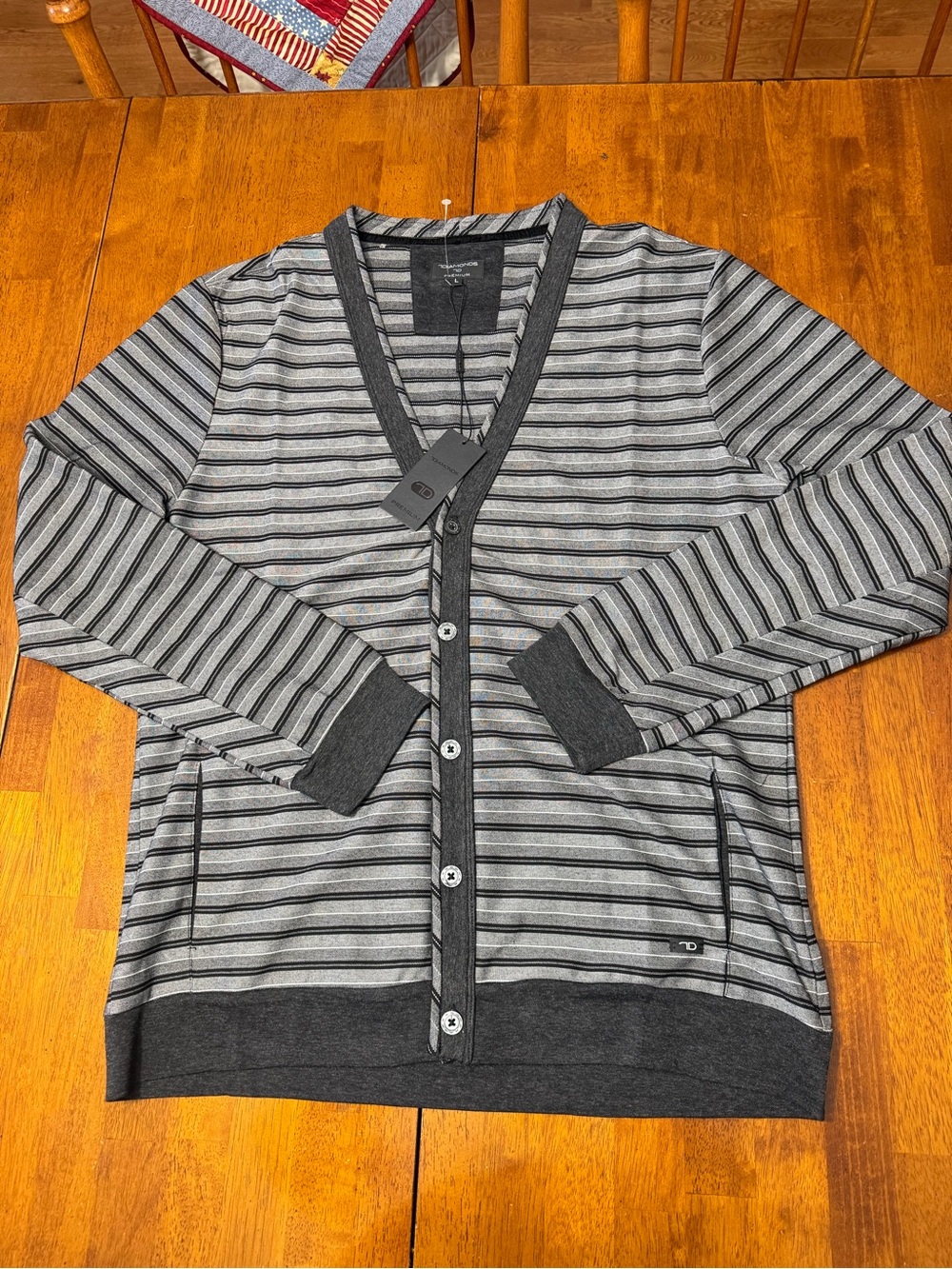 Brand New 7Diamonds 7 Diamonds Golf Cardigan Black Men’s Size Large Retail $149